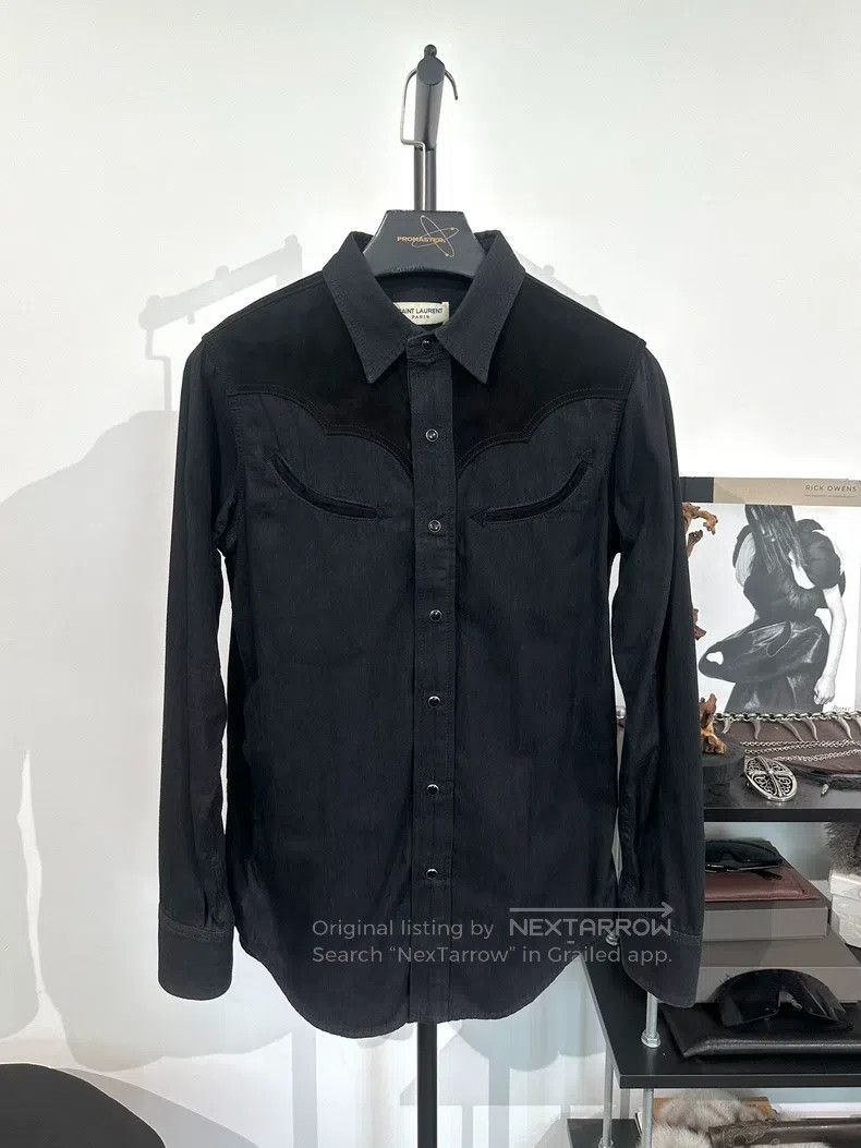 Saint Laurent Paris Saint Laurent Paris Faux Fur Patchwork Shirt Jacket Size US S / EU 44-46 / 1 - 1 Thumbnail