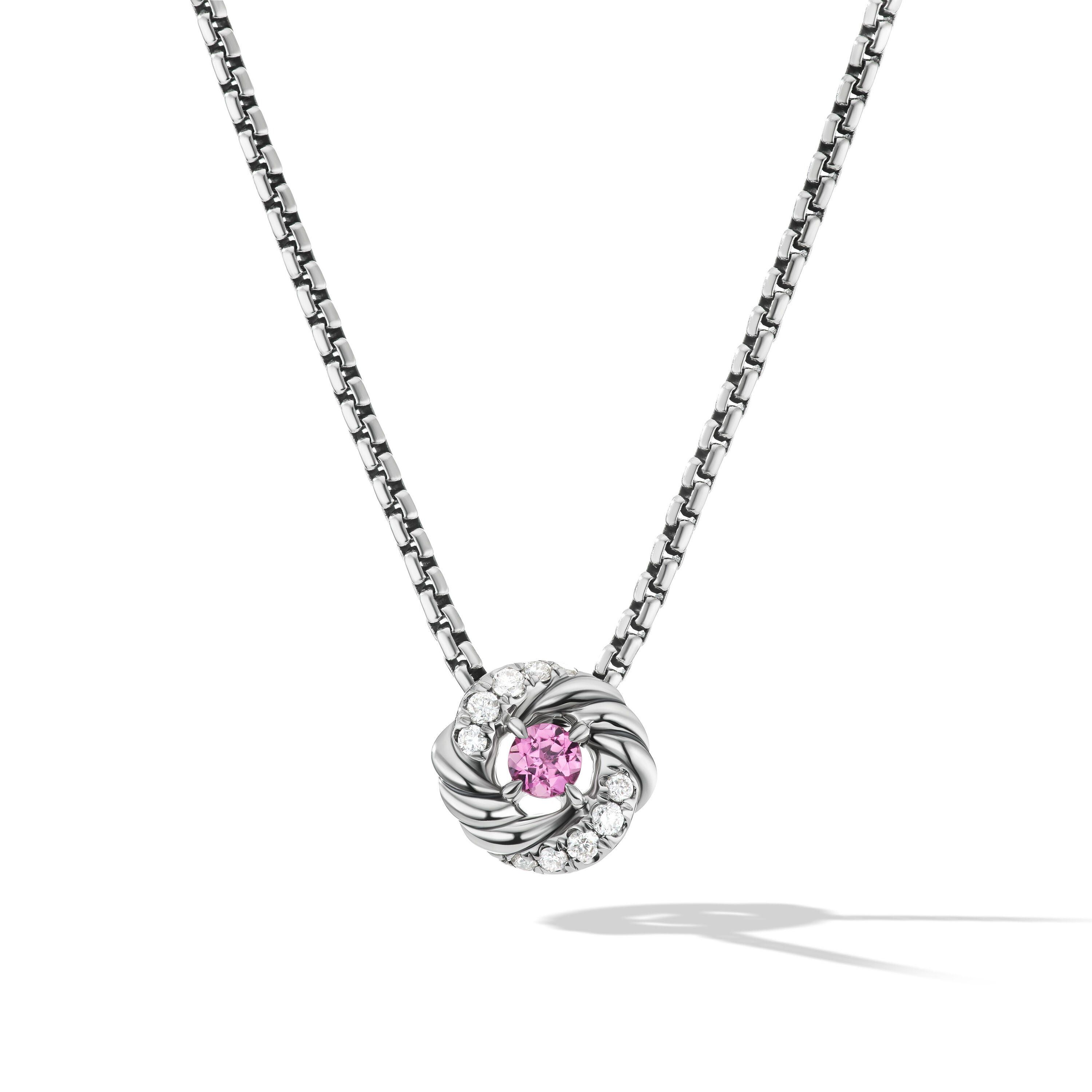 David Yurman o1w1db10525 N16512D Necklace in Silver with Pink & Diamond Size ONE SIZE - 1 Preview
