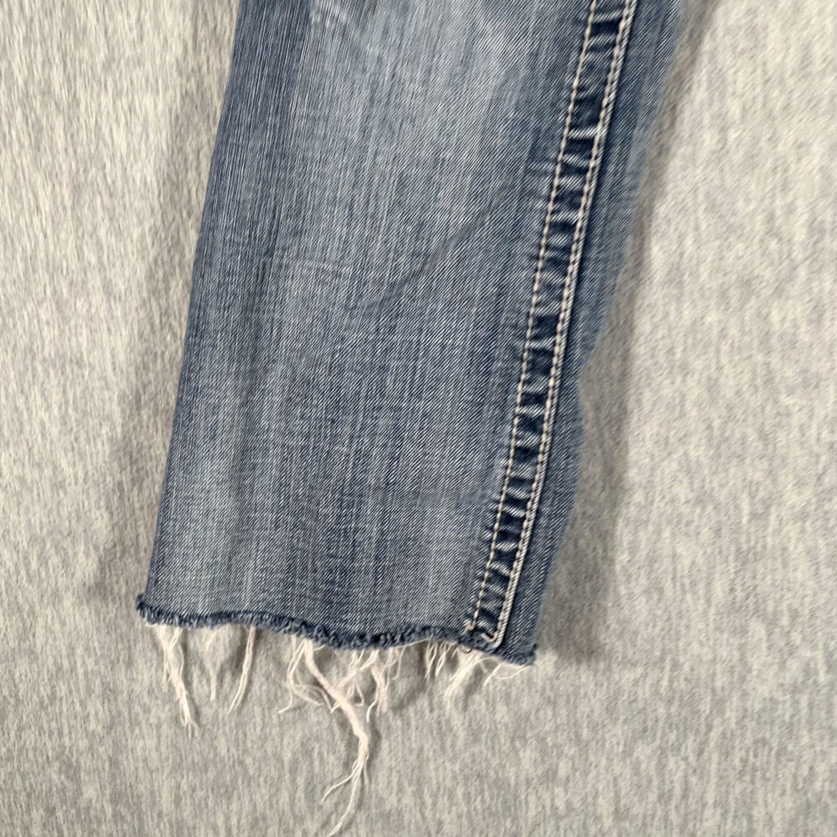 Miss Me Miss Me Jeans Womens 27 Bootcut Denim VTG 17C Embellished Buckle Rhinestone Embroidered Pocket Distressed Low Rise 31in Inseam Easy Boot Size 27" / US 4 / IT 40 - 4 Thumbnail