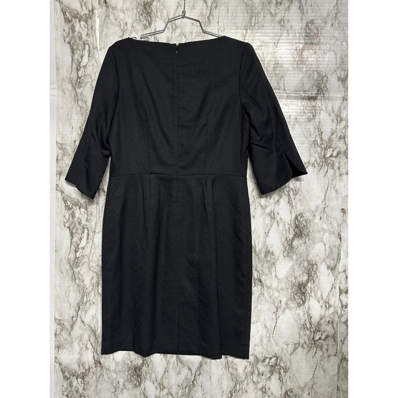 Pendleton Pendleton Virgin wool Black midi Dress 1/2 sleeve Size 10 p Size L / US 10 / IT 46 - 4 Thumbnail