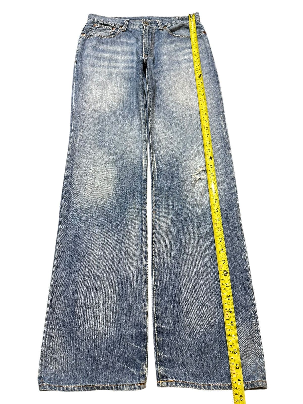 Polo Ralph Lauren Vintage Polo Ralph Lauren Faded Wash Distress Loose Jeans Size US 31 - 14 Thumbnail