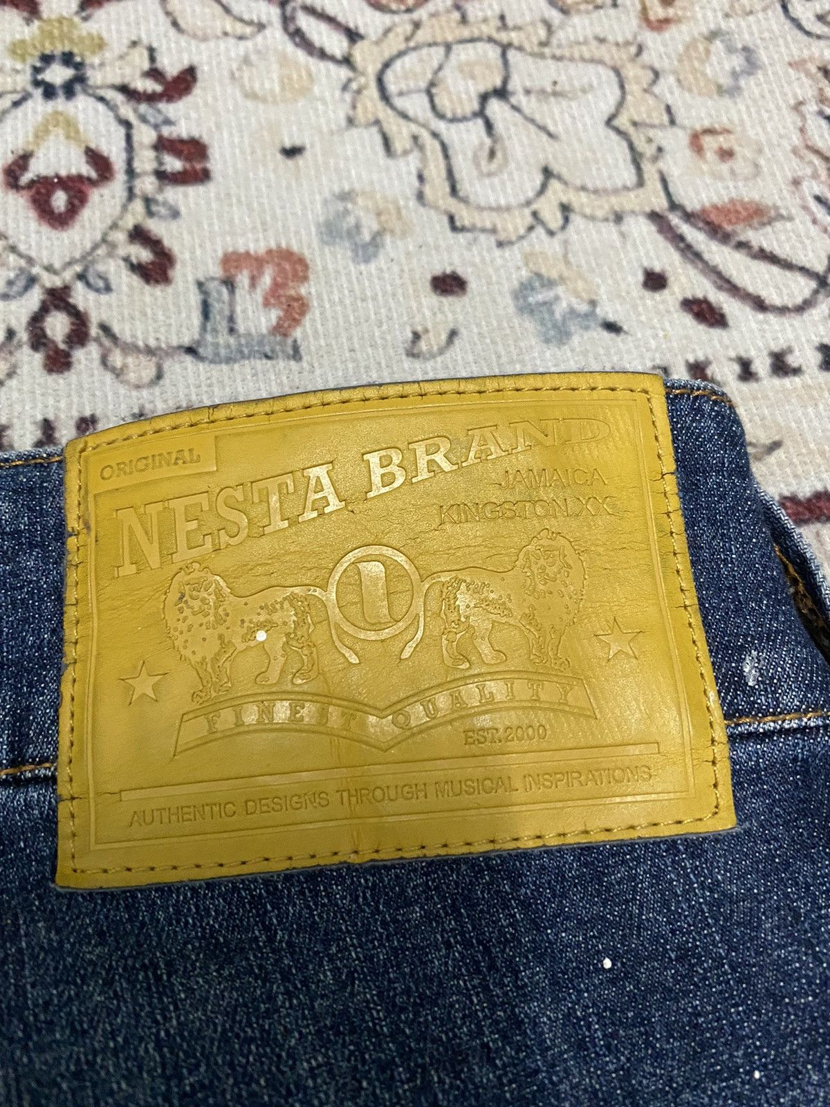 Japanese Brand Nesta painted distressed jeans Size US 32 / EU 48 - 10 Thumbnail