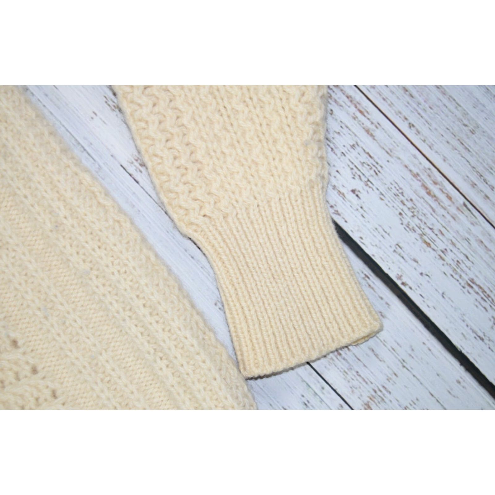 Vintage VINTAGE ST MICHAEL CHUNKY-KNIT FISHERMAN WOOL SWEATER PULLOVER HEAVY CREAM 38 MEN BRITISH 70S GUIDE: ALL SEASONS Big Ben Gifts Size US M / EU 48-50 / 2 - 3 Thumbnail