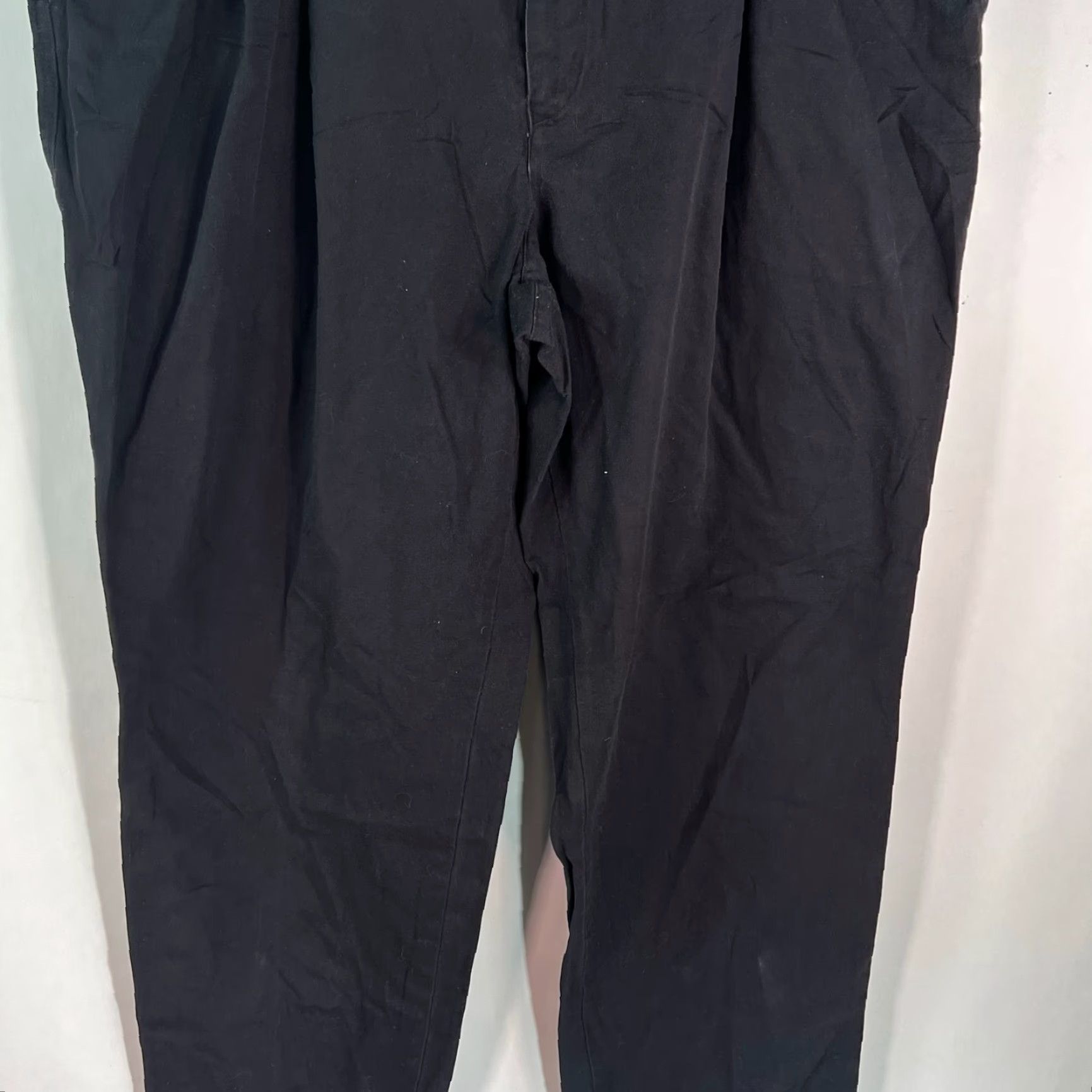 Savane Savane Mens Comfort Plus Waistband Black Dress Pants Size 44 Regular 32 Inseam Straight Leg Non- Vintage (Adult Men) Size US 44 / EU 60 - 3 Thumbnail