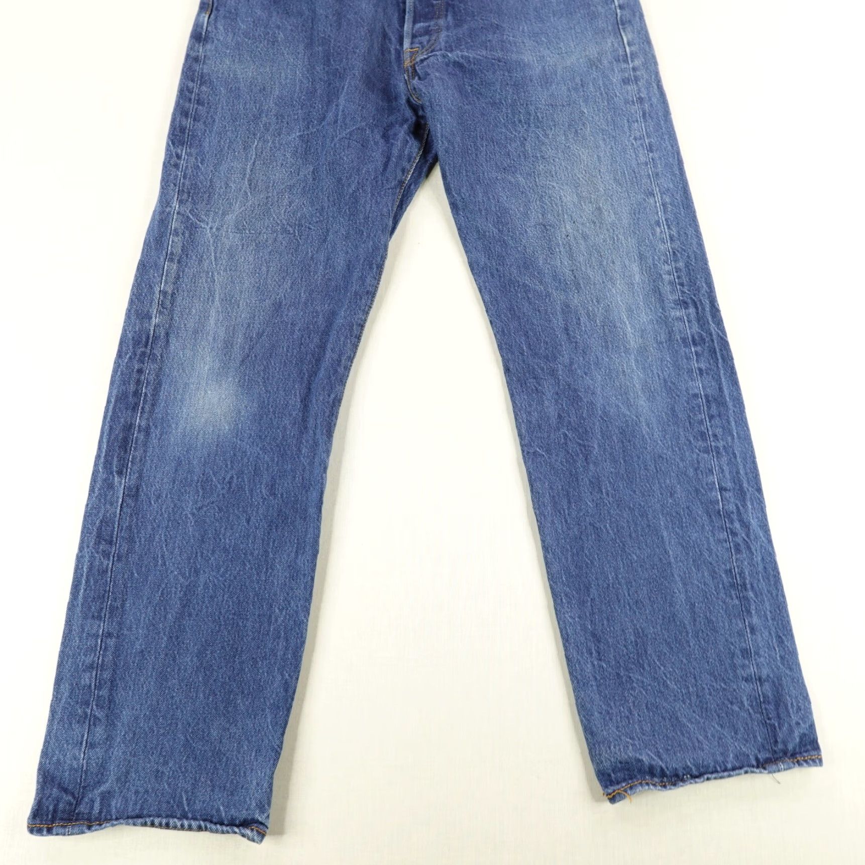 Levi's Levi's 501 Jeans Mens 36x33 Blue Denim Button Fly Straight Regular Waist 36 Inseam 29 Color: Blue Pattern: Solid Size US 33 - 3 Thumbnail