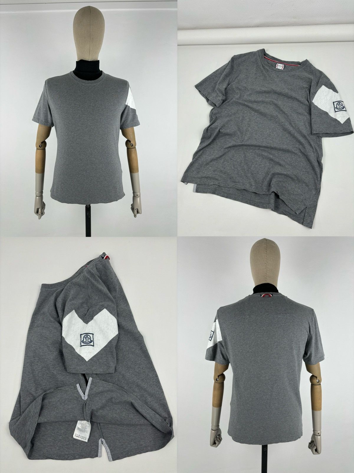 Moncler Gamme Bleu THOM BROWNE GAMME BLEU MAGLIA Big Patch Gray Italy Short Sleeve T-Shirt Size US M / EU 48-50 / 2 - 1 Thumbnail