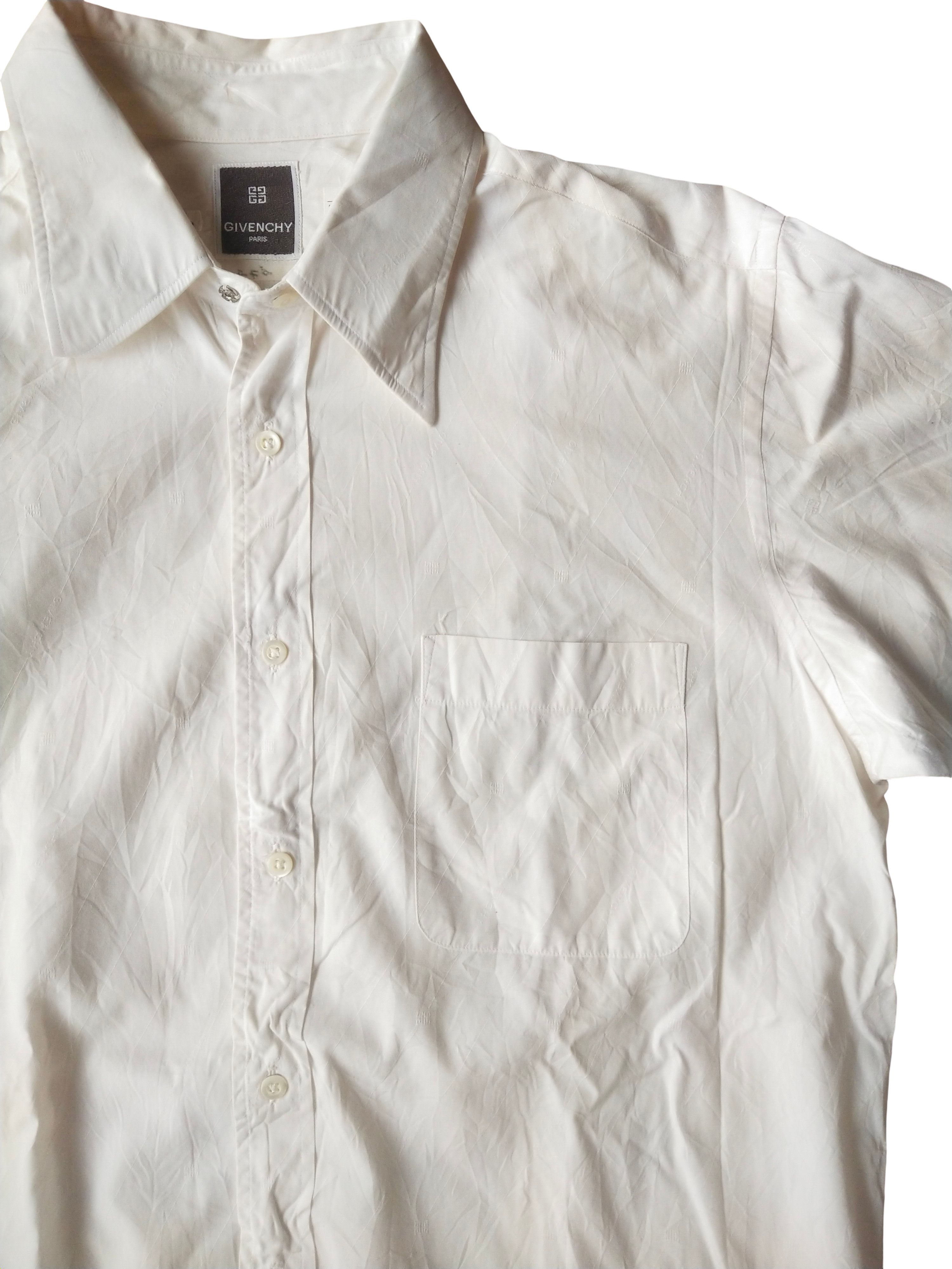 Givenchy 1990s Givenchy Paris 4G Monogram Jacquard White Dress Shirt Size XL / US 12-14 / IT 48-50 - 2 Thumbnail