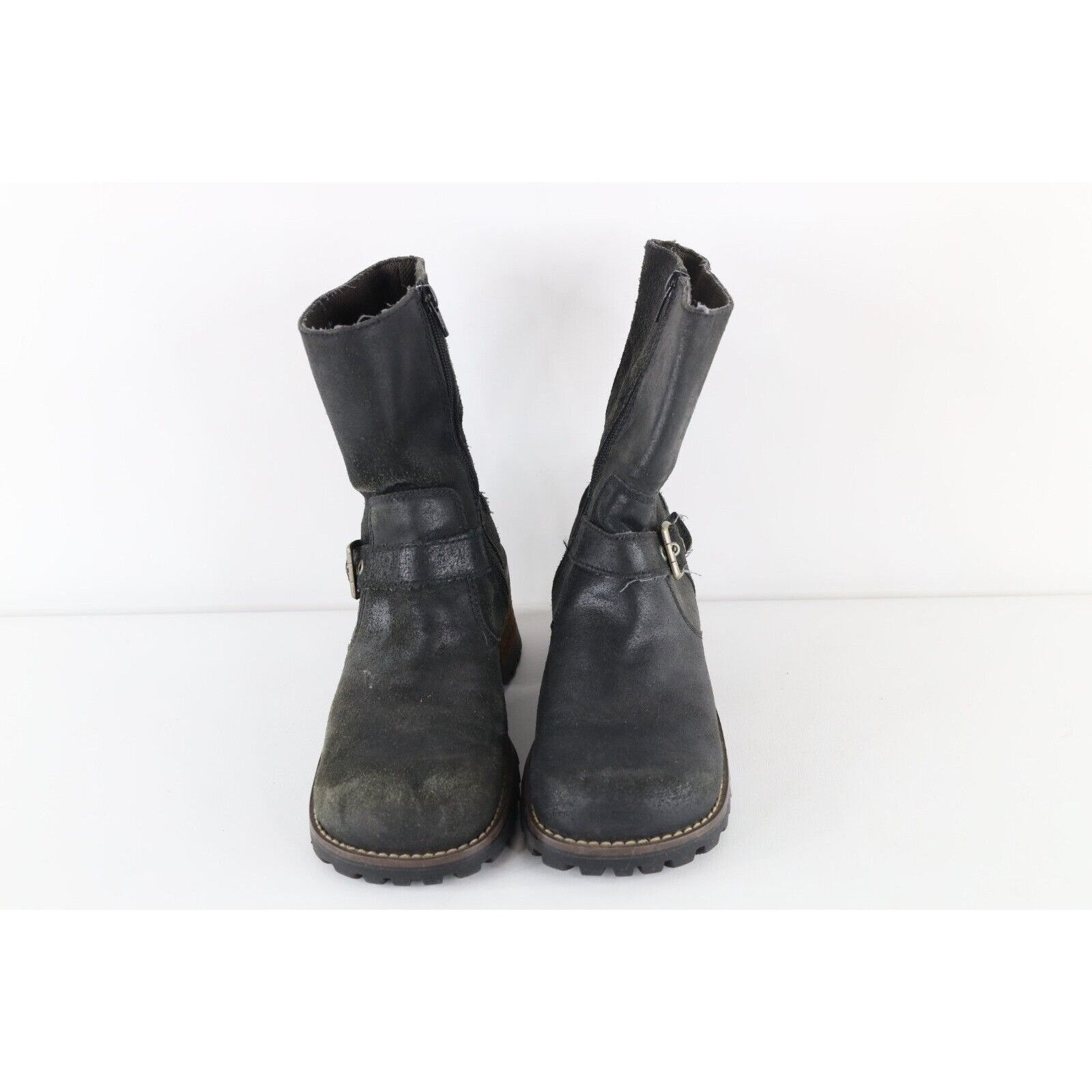 UNIONBAY × Vintage Vintage 90s Y2K Unionbay Chunky Suede Leather Platform Boots Size US 8.5 / IT 38.5 - 2 Thumbnail