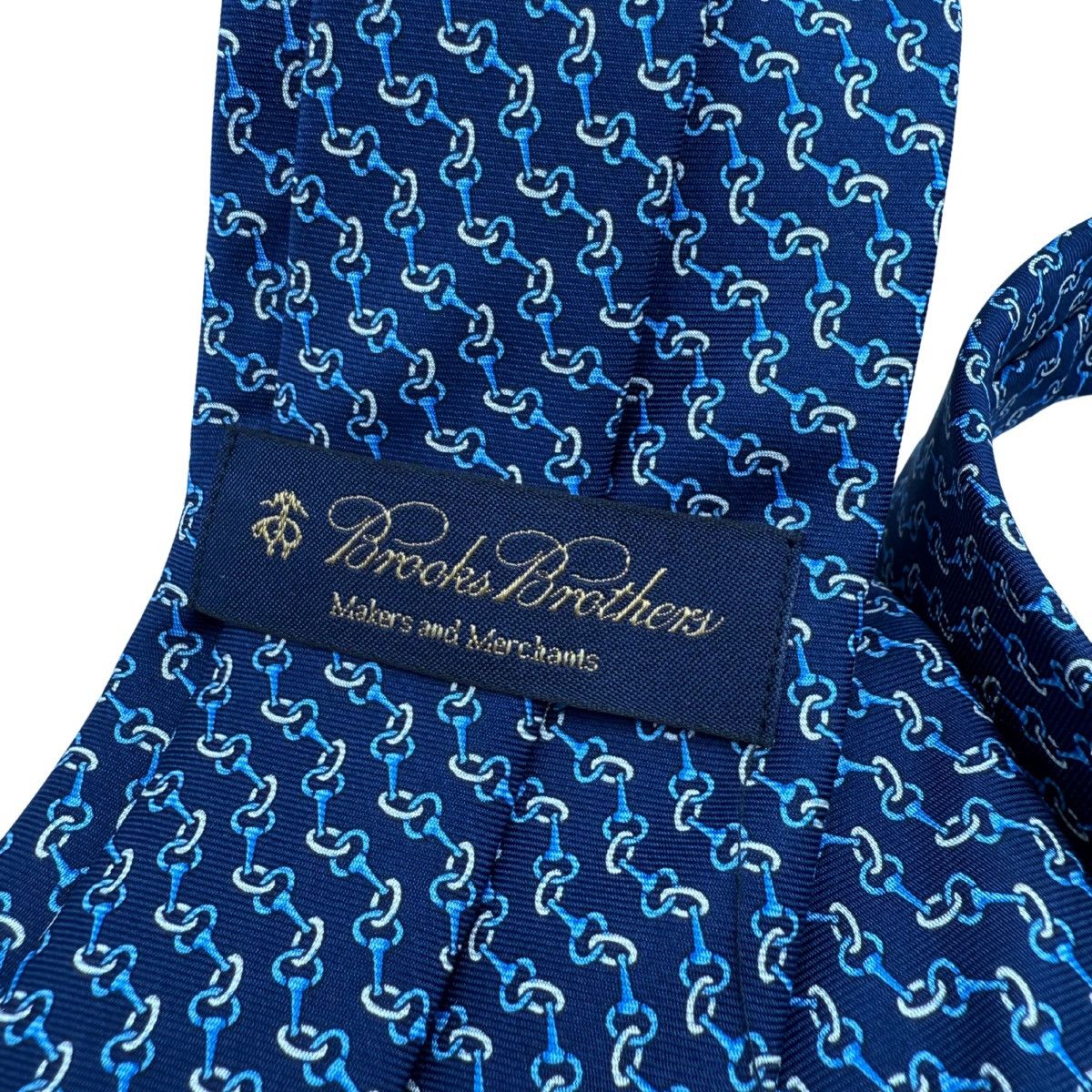 Brooks Brothers Brooks Brothers Silk Tie, Navy Bit Pattern, Made in USA Size ONE SIZE - 5 Thumbnail