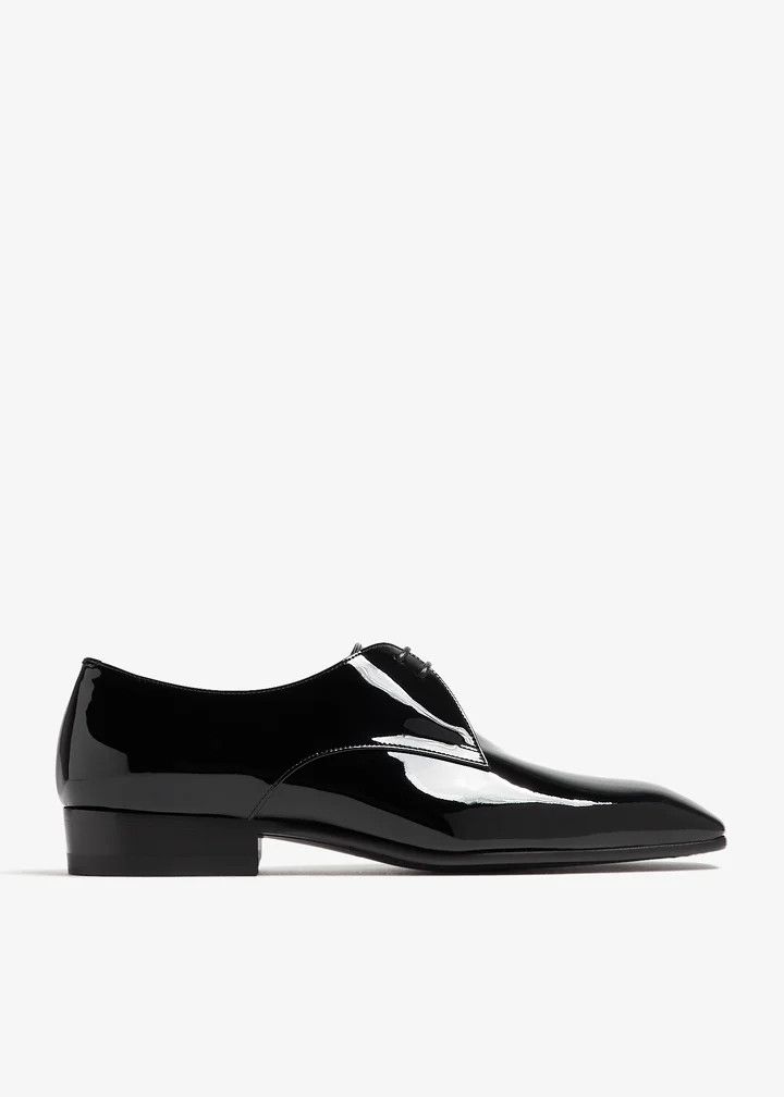 Saint Laurent Paris oc11z1225 800443 Gabriel Derbies Shoes in Patent Leather Size US 9 / IT 39 - 1 Thumbnail