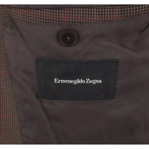 Ermenegildo Zegna Ermenegildo Zegna Houndstooth Fit Rom Blazer 52R 42 Mens Size 42R - 13 Thumbnail
