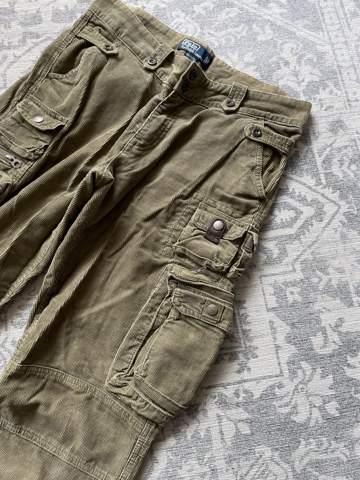 Polo Ralph Lauren Vintage Polo Ralph Lauren Cargo Pants Velvet Corduroy Army Size US 32 / EU 48 - 4 Thumbnail