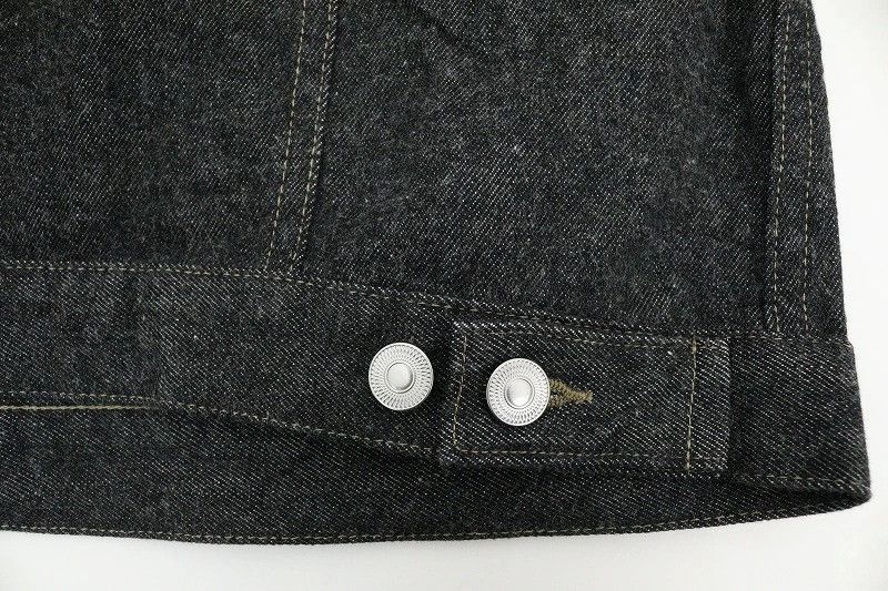 A.PRESSE A. PRESSE Black Denim Trucker Jacket AP-1002 Cotton Black Size US M / EU 48-50 / 2 - 16 Thumbnail