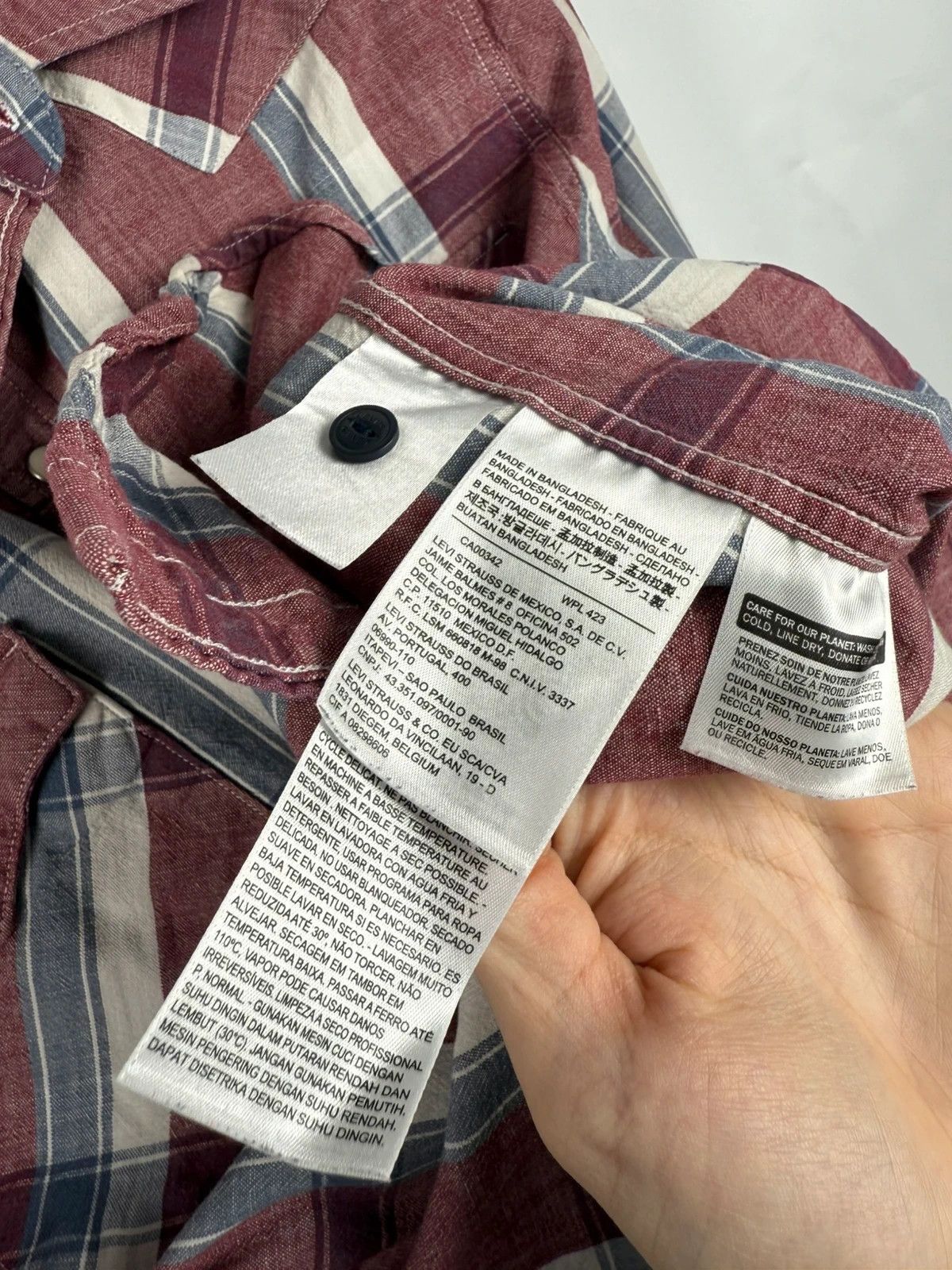 Levi's Levis Plaid Shirt Native Collared Men size M Size US M / EU 48-50 / 2 - 10 Thumbnail