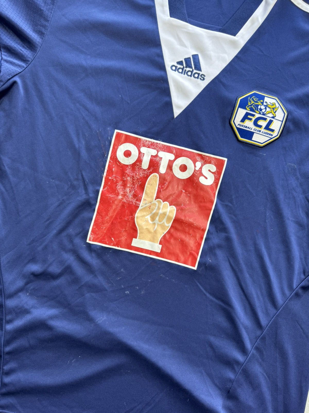 Adidas × Vintage Vintage Adidas FC Luzern FCL Soccer Jersey Size US XL / EU 56 / 4 - 3 Thumbnail
