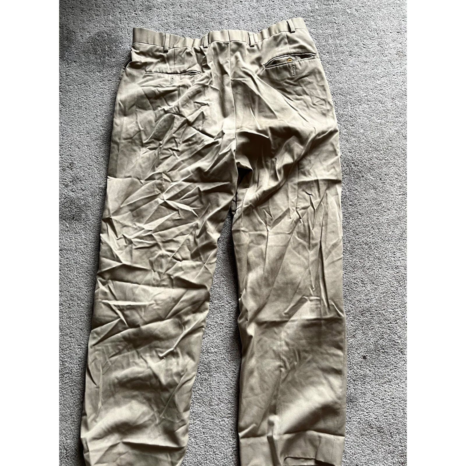 Brooks Brothers Brooks Brothers Madison Dress Pants Wool Beige Mens Sz 37x30 Size US 37 - 3 Thumbnail
