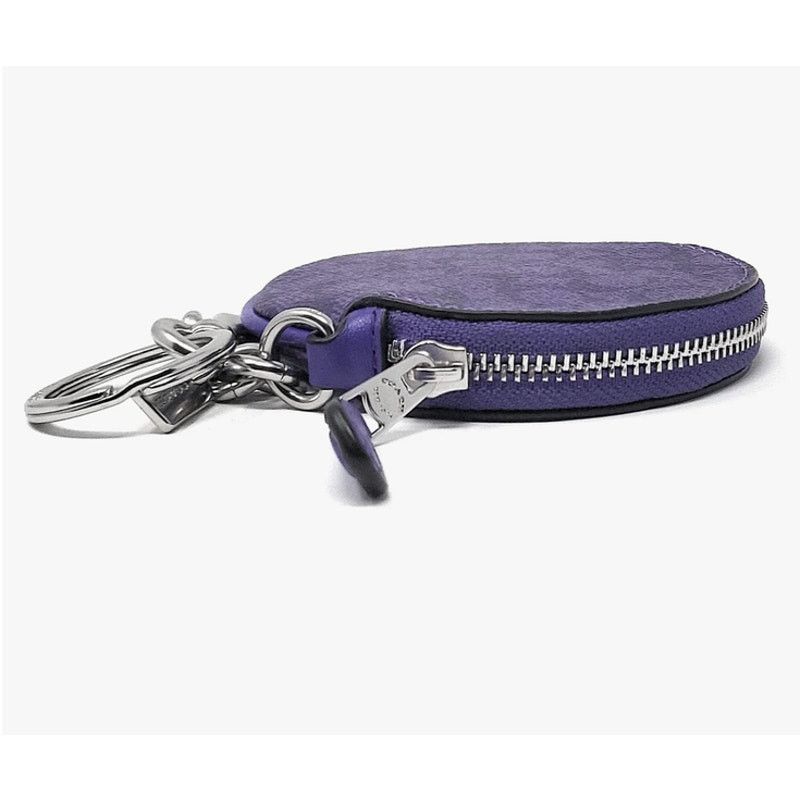 Coach Coach Circular Coin Pouch Bag Charm In Signature Canvas New Size ONE SIZE - 3 Thumbnail