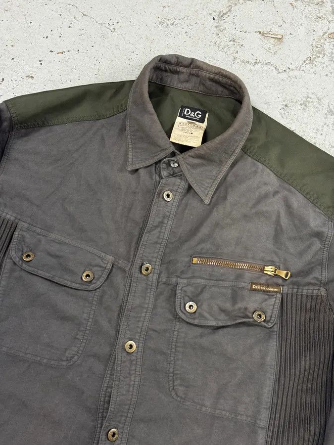 Dolce & Gabbana AW2003 Dolce & Gabbana Grey & Green Military Cargo Jacket Size US L / EU 52-54 / 3 - 7 Thumbnail