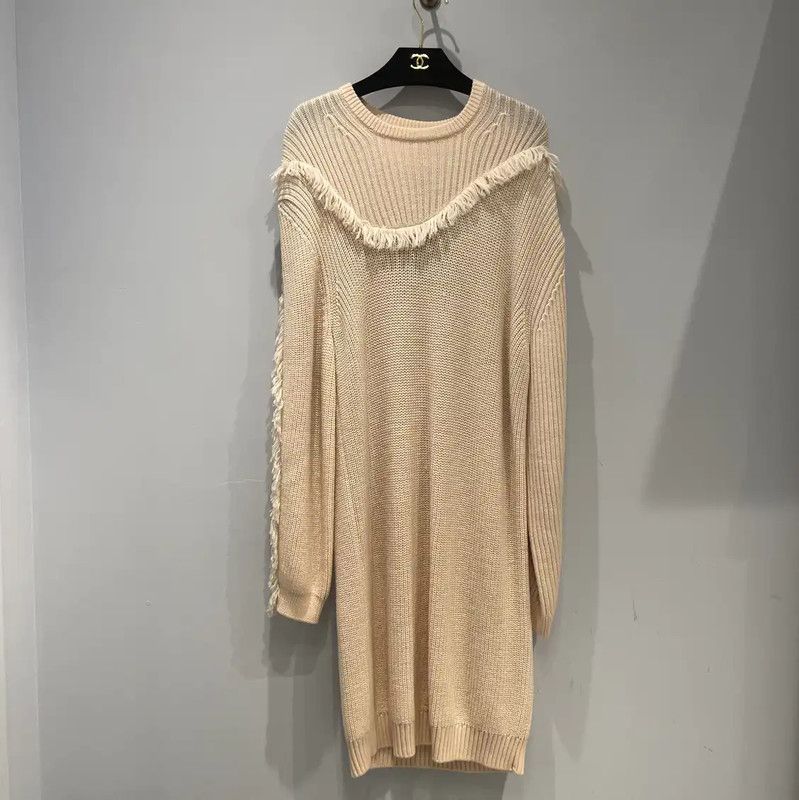 Kenzo KENZO Oversized Cream Wool Midi Dress 0089 Size S / US 4 / IT 40 - 1 Thumbnail