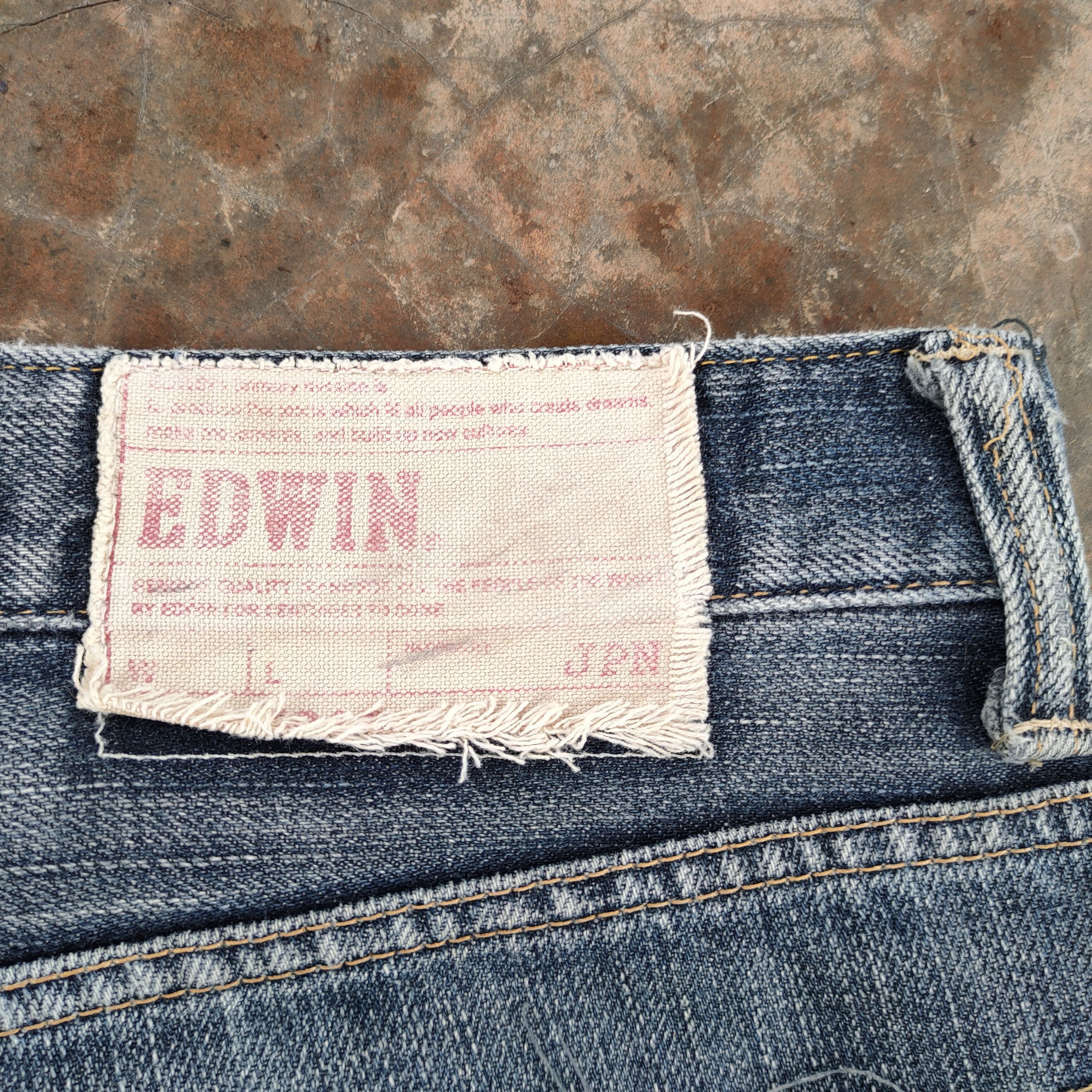 Edwin Vintage Edwin faded ripped jeans denim pants Size US 37 - 12 Thumbnail
