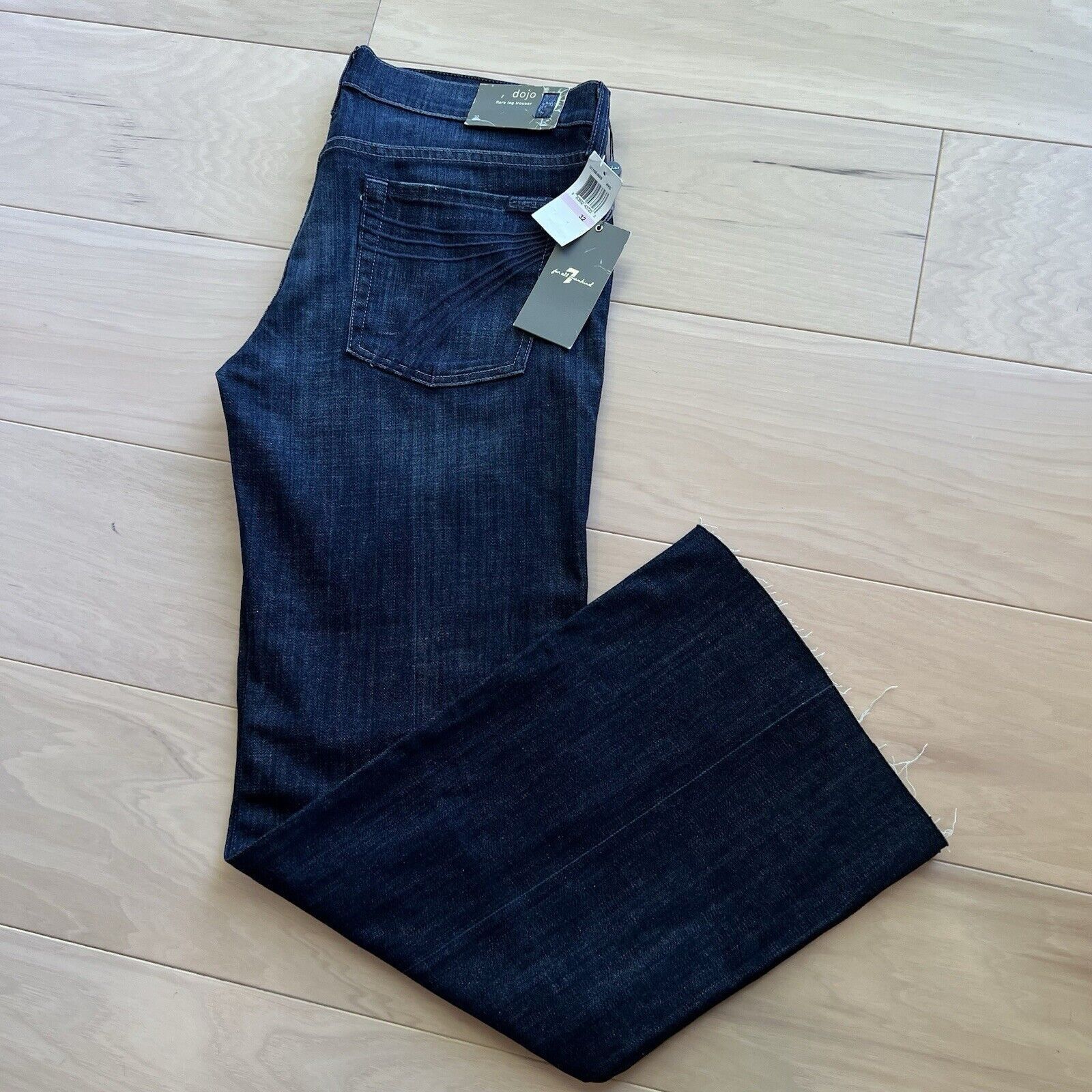7 For All Mankind 7 Seven for all Mankind Dojo Jeans Women's 34 Blue Dark Wash Size 34" / US 12 / IT 48 - 11 Thumbnail