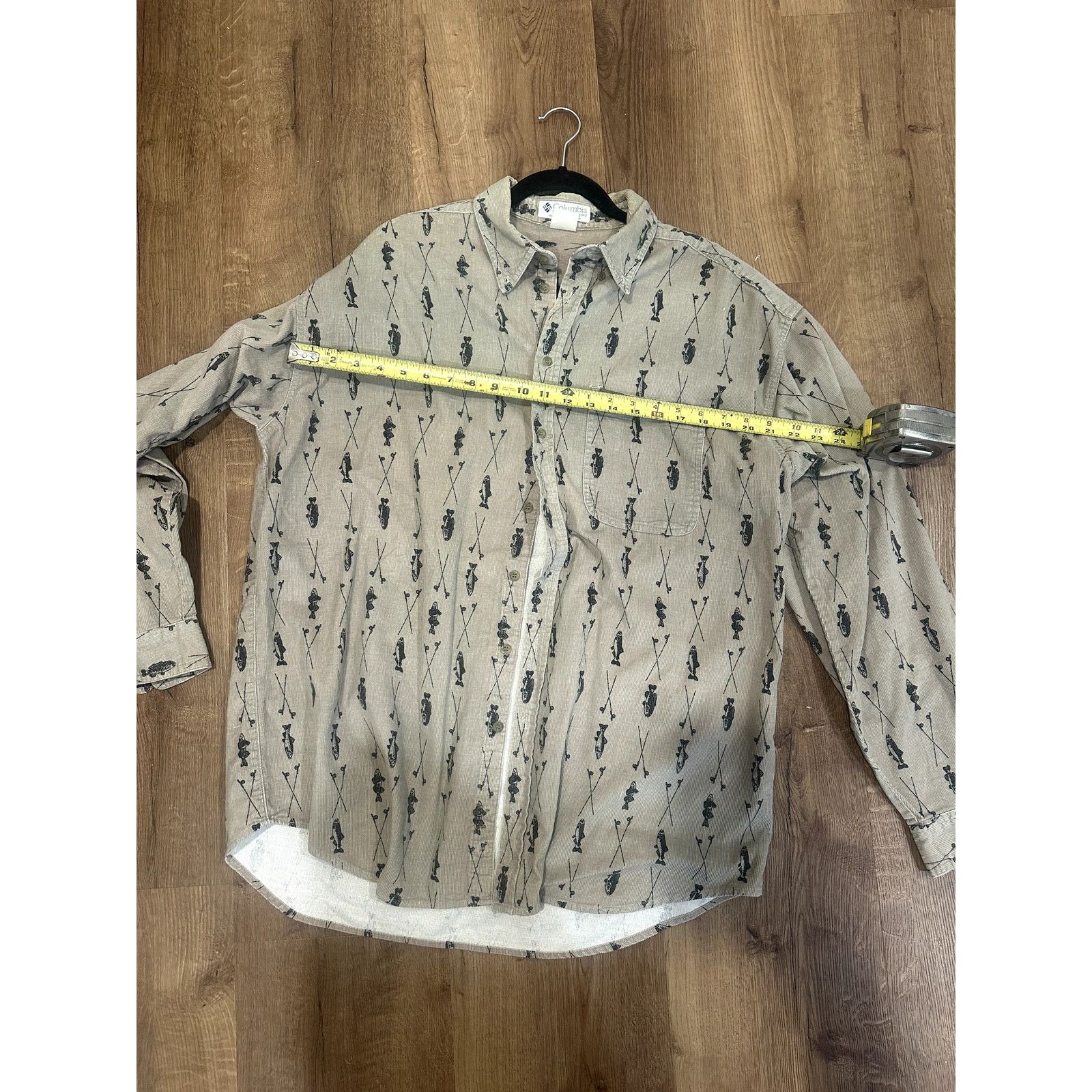Columbia Columbia Corduroy Shirt Fishing Print 90s USA Made Large Size US L / EU 52-54 / 3 - 3 Thumbnail