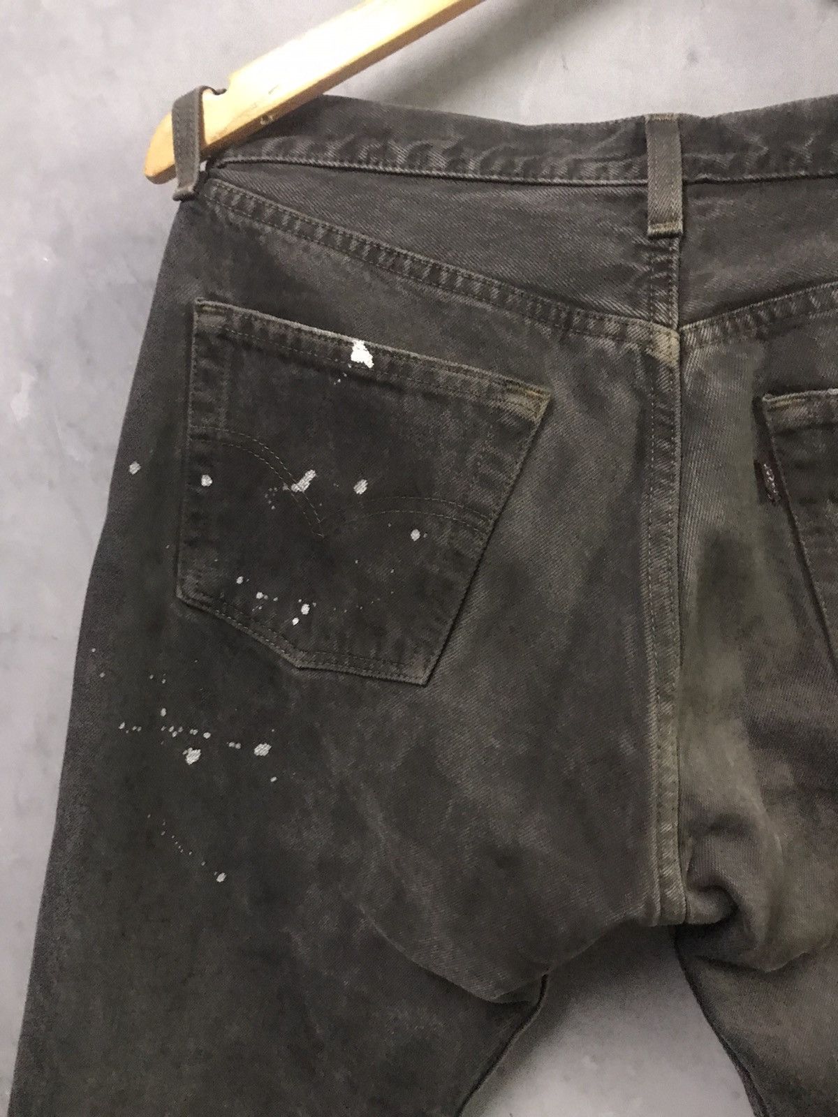 Levi's × Levi's Made & Crafted × Levi's Vintage Clothing Vintage Levis 501 Super Black Splattered Paint Size US 29 - 12 Thumbnail