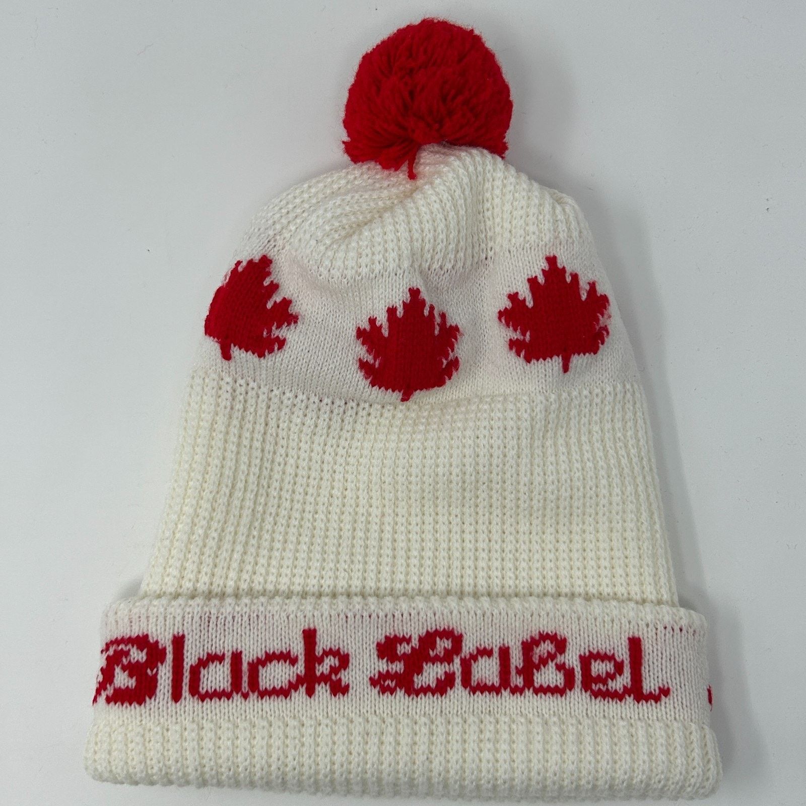 Vintage Vintage Carling Black Label Beer Cuffed Pom Pom Beanie Toque Size ONE SIZE - 2 Thumbnail