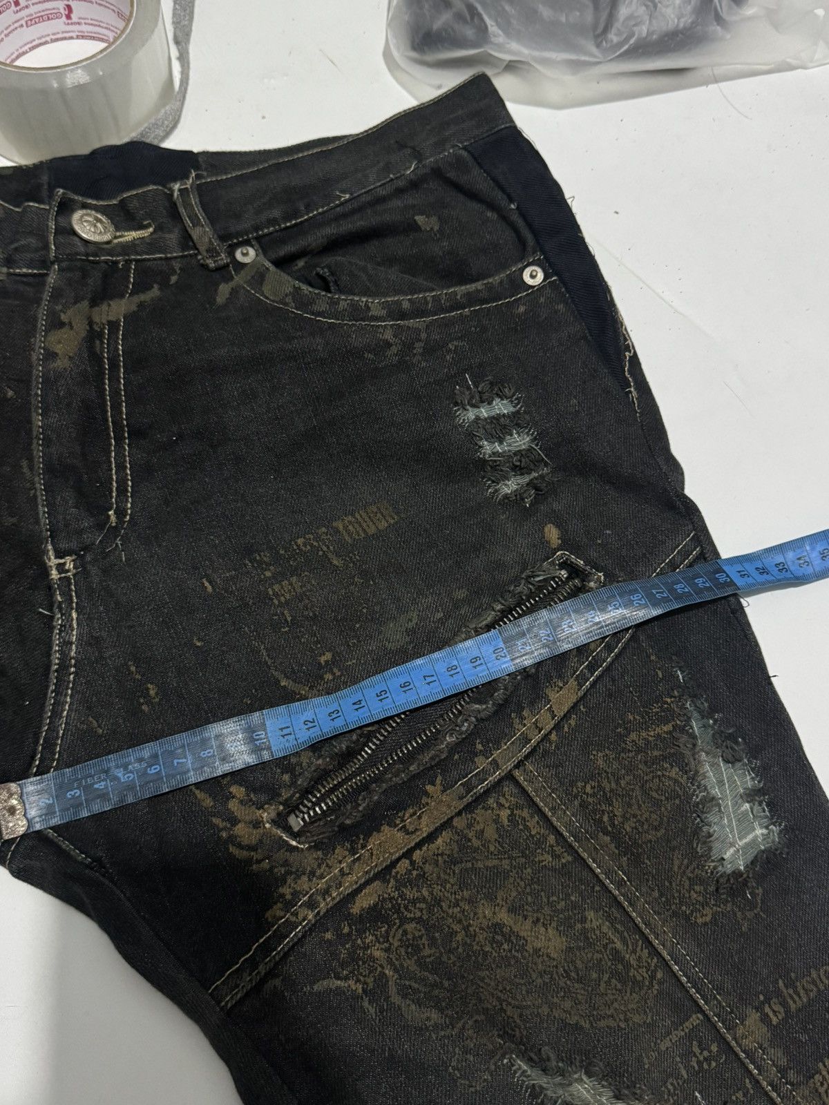 Tornado Mart Bernings Sho Poem Trashed Archived Denim Pants Size US 30 / EU 46 - 14 Thumbnail