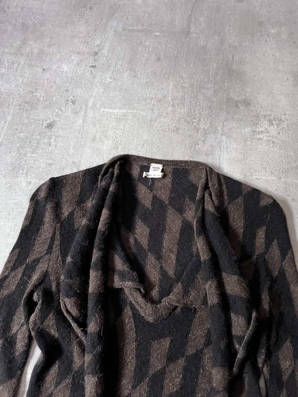 Hermes Hermes Alpaca Wool sweater brown black Size M / US 6-8 / IT 42-44 - 7 Thumbnail