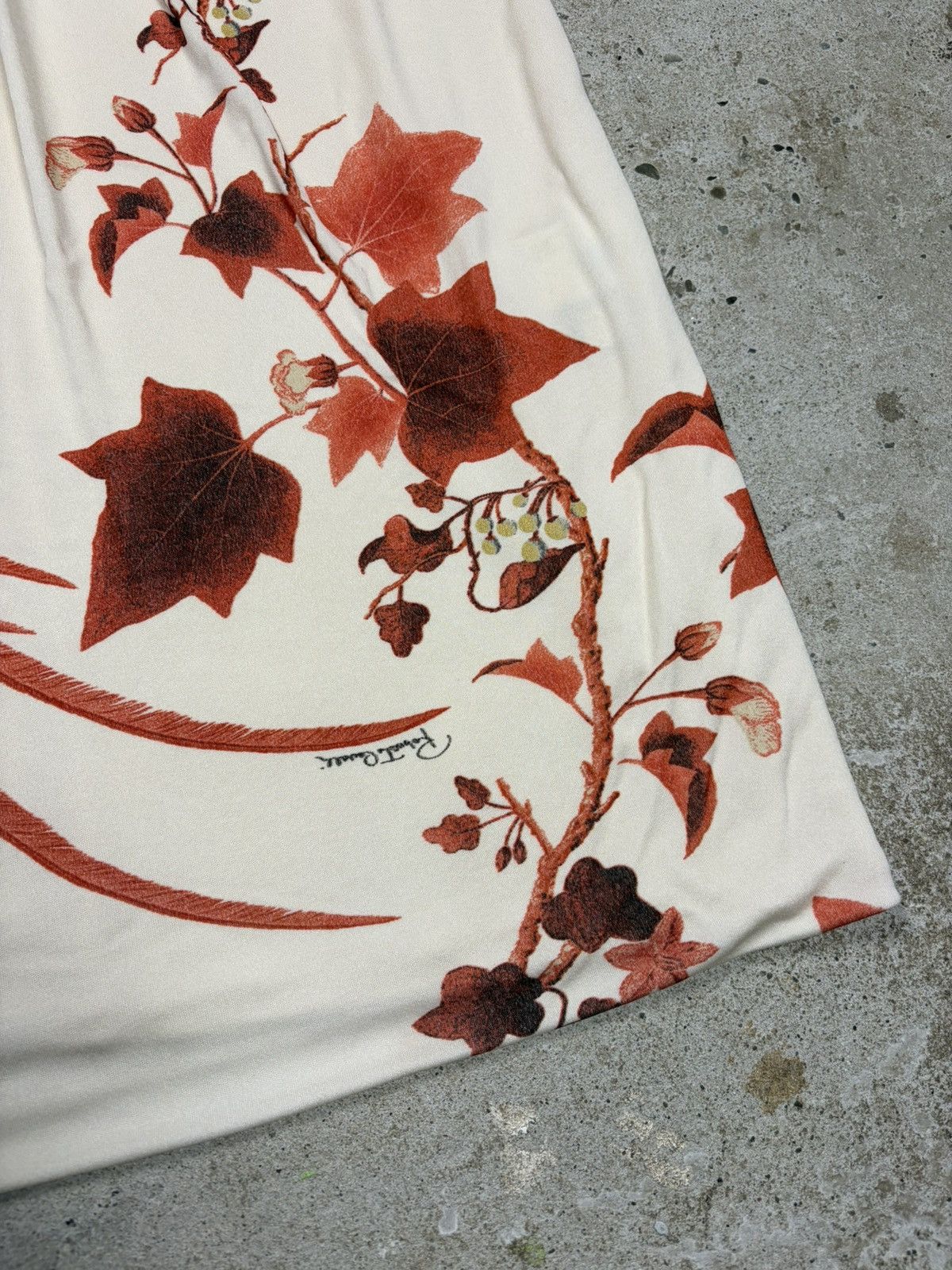 Roberto Cavalli Roberto Cavalli 2007 Cream Printed Beaded Dress Size M / US 6-8 / IT 42-44 - 3 Thumbnail