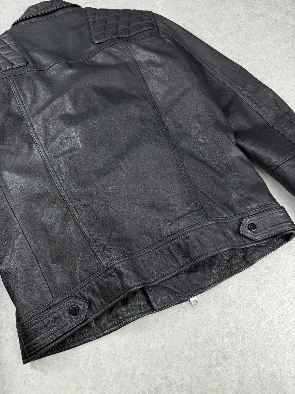 Allsaints AllSaints Kushiro Leather Biker Jacket Mens S Black Size US S / EU 44-46 / 1 - 10 Thumbnail