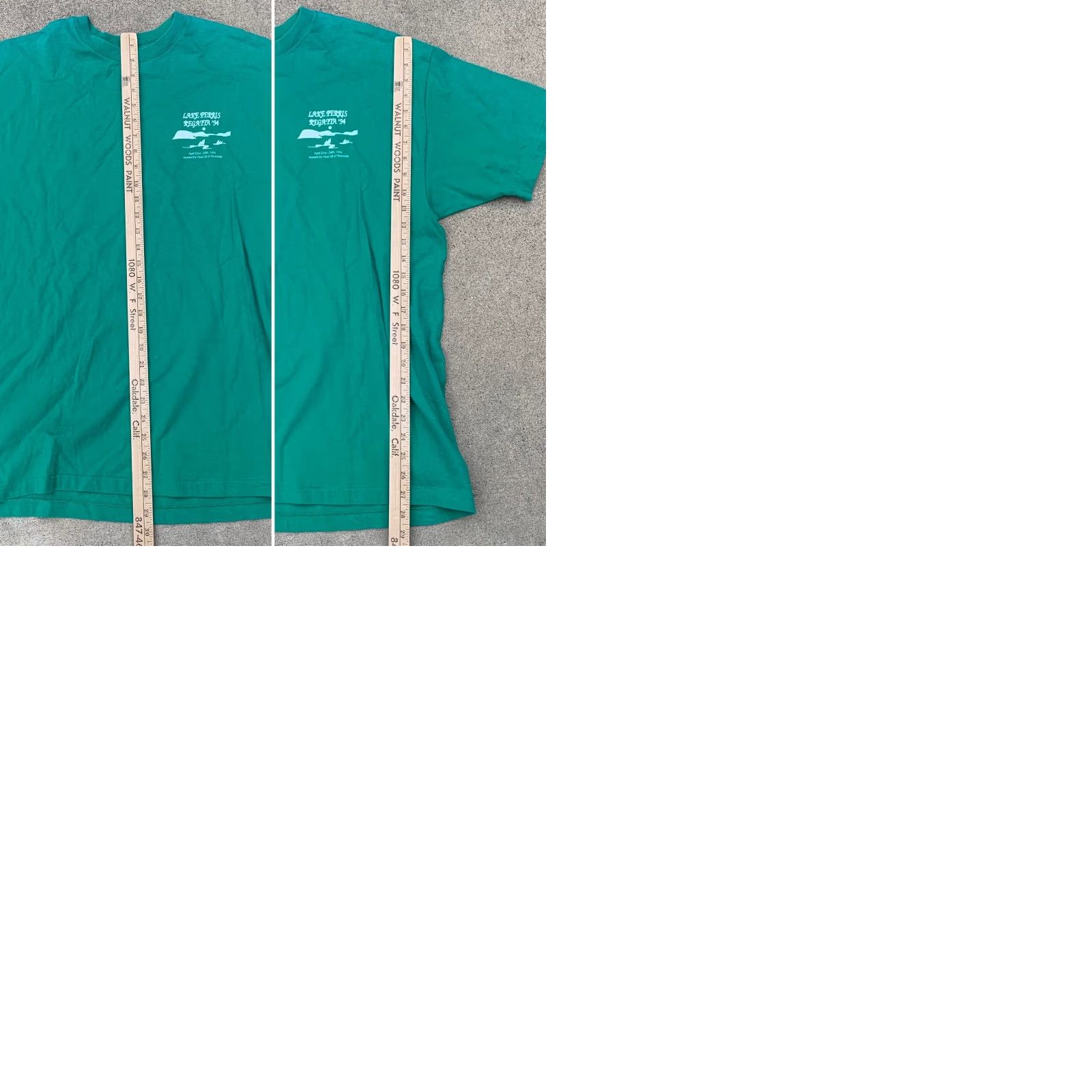 Vintage VINTAGE Hanes Beefy-T T-Shirt Lake Perris Regatta ‘94 XL Green 90s California Riverside Fleet 30 Mens Shirt Size US XL / EU 56 / 4 - 9 Thumbnail
