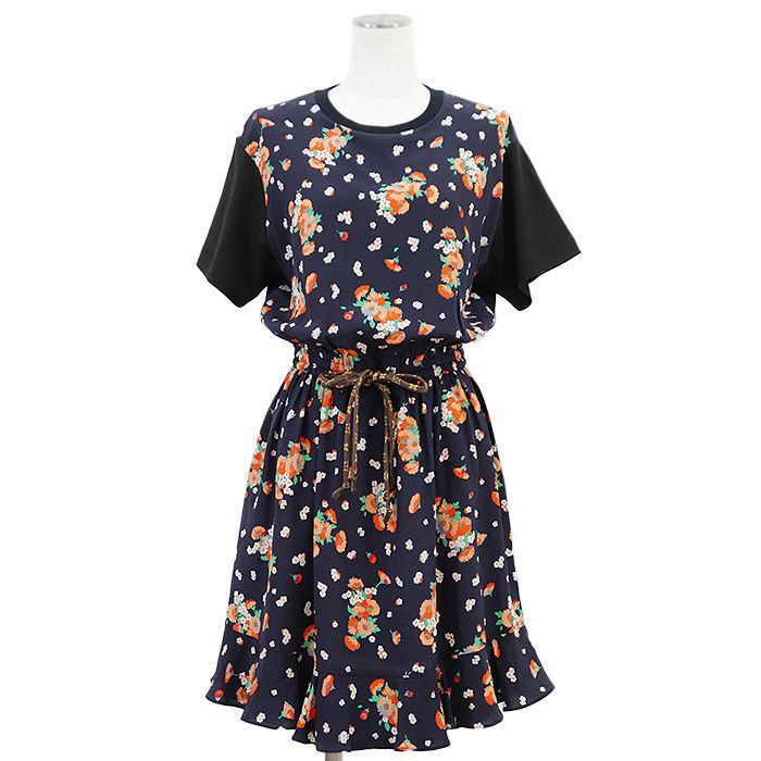 Louis Vuitton Louis Vuitton Louis Vuitton Monogram Floral Print Silk Dress Textile Dresses DUTY FREE for USA Size ONE SIZE - 1 Thumbnail