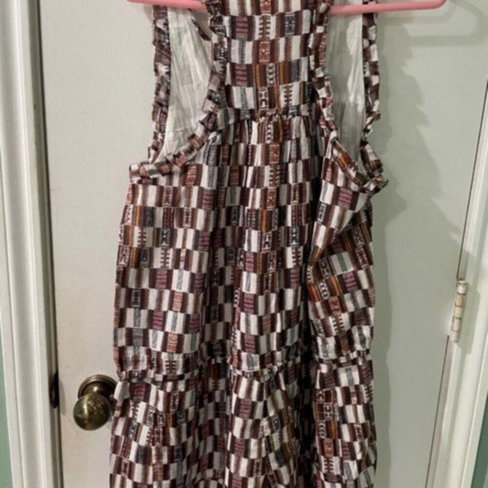 Isabel Marant Isabel Marant checked one piece brown and white size 8 Size 28" / US 6 / IT 42 - 5 Thumbnail