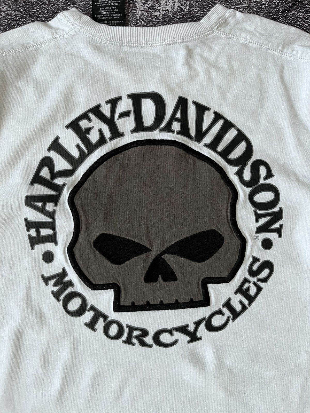 Harley Davidson Vintage Harley Davidson Big Logo Skull Long Sleeve Tee Size US L / EU 52-54 / 3 - 5 Thumbnail