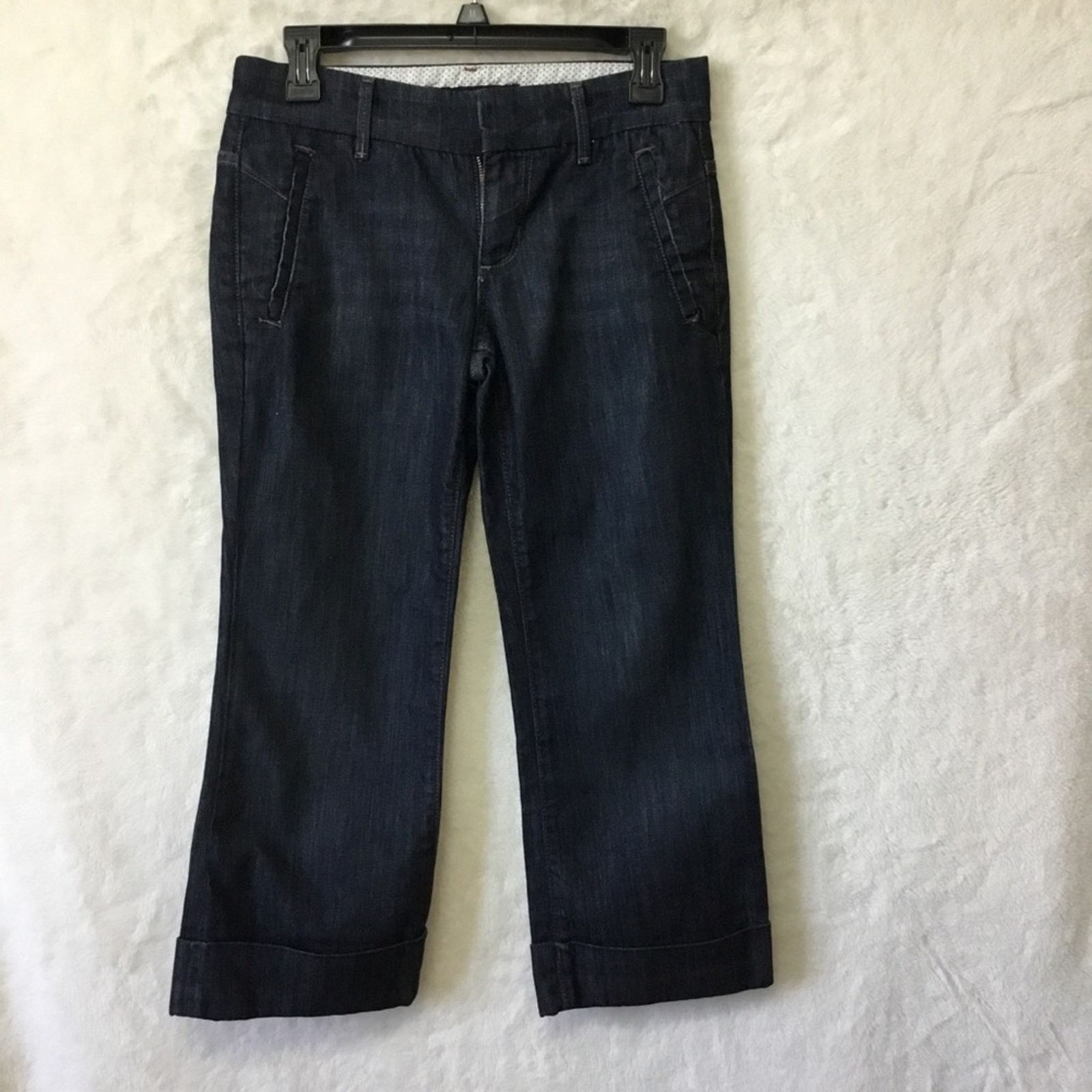 Joe's Joe's Dark Indigo Wide-Leg Crop Denim Jeans Size 26" / US 2 / IT 38 - 2 Thumbnail