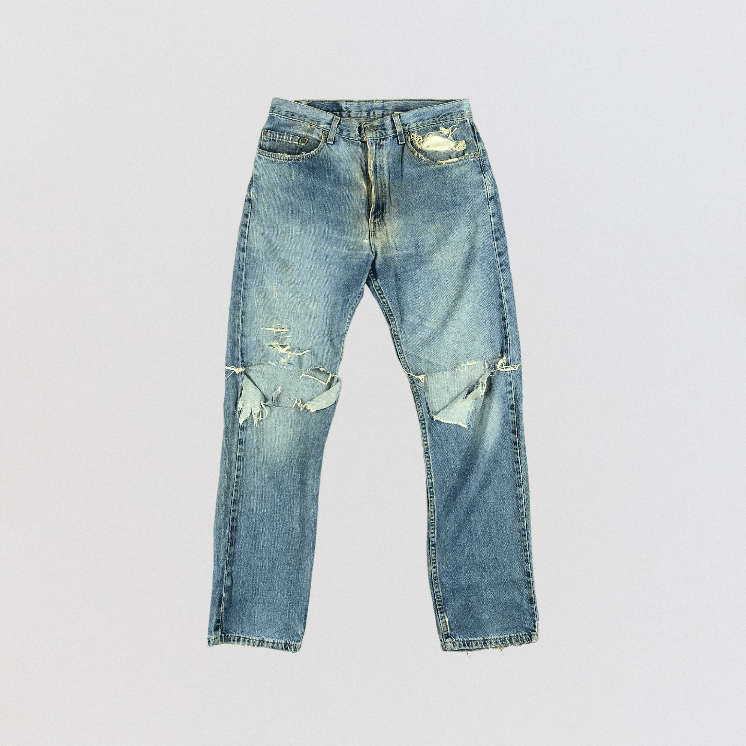 Levi's × Vintage Vintage 90s Ripped Levis 505 Jeans-JM2451 Size US 34 / EU 50 - 1 Thumbnail