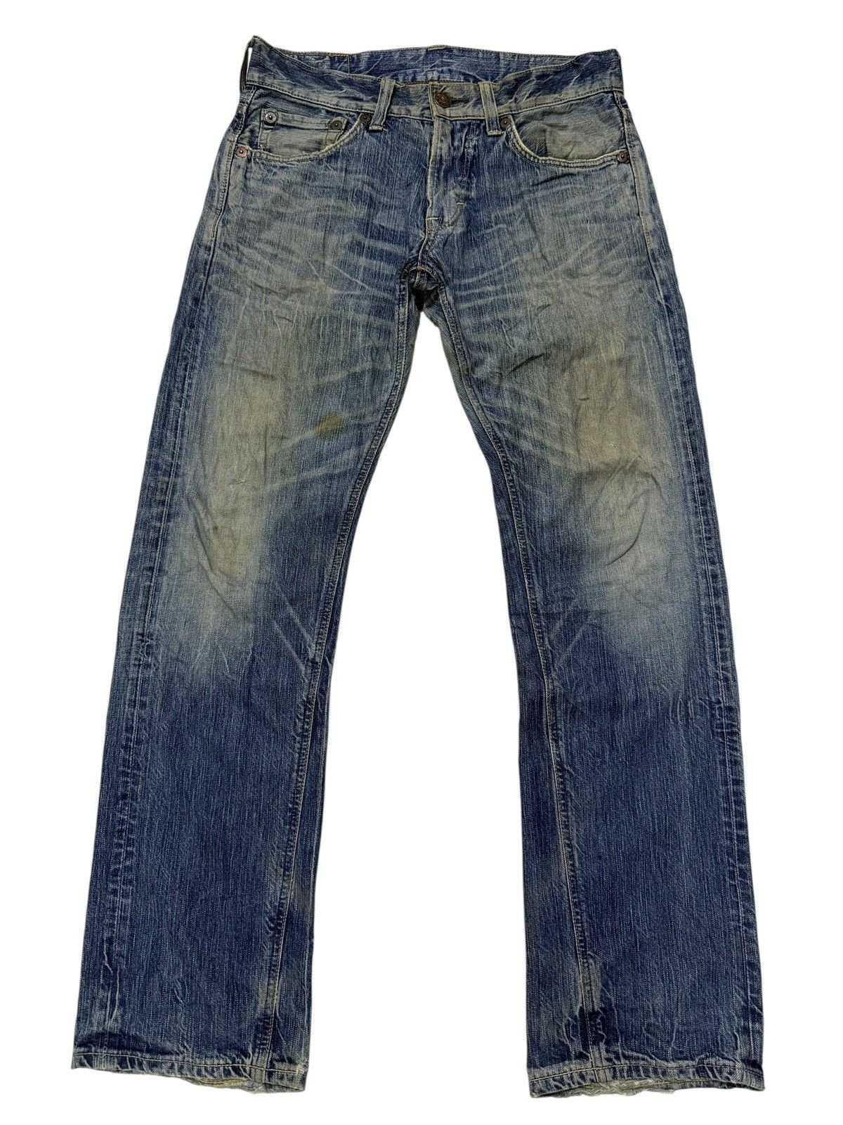 Edwin Vintage Edwin 503 Blue Trip Japan Distressed Loose Jeans Size US 32 / EU 48 - 1 Thumbnail