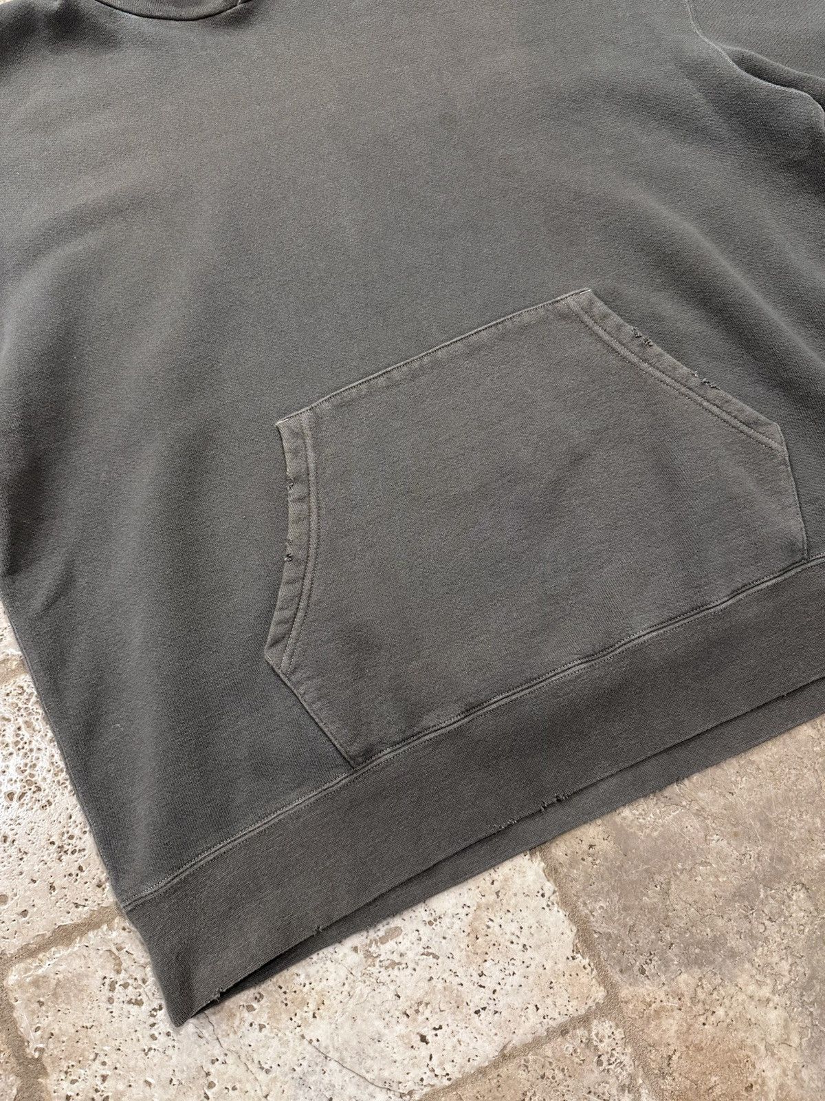 Japanese Brand Visvim Jumbo Olive Green Distressed Crash PO Faded Hoodie Size US XL / EU 56 / 4 - 6 Thumbnail