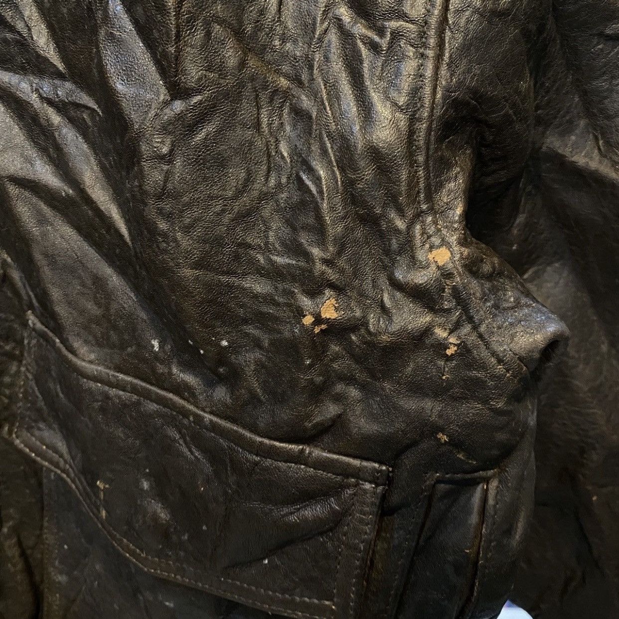 Bugle Boy Bugle Boy USA Type A-2 Flight Bomber Military Leather Jacket Size US L / EU 52-54 / 3 - 12 Thumbnail