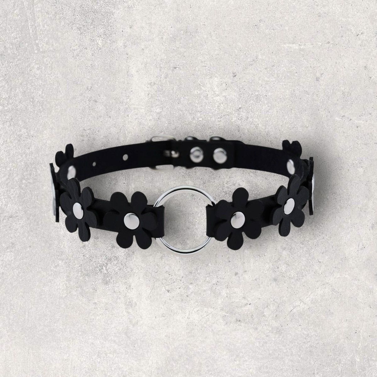 Other Flower PU Leather Choker Size ONE SIZE - 1 Thumbnail