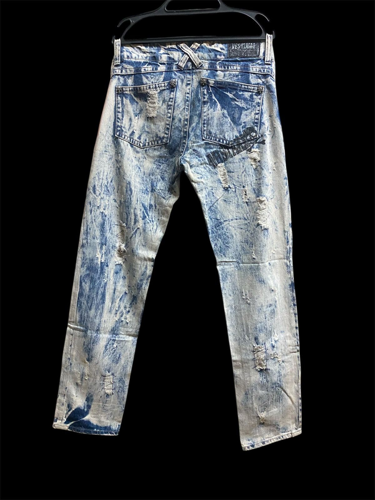 Japanese Brand Vestiamo Acid Wash Patchwork Distressed Jens Size US 30 / EU 46 - 3 Thumbnail
