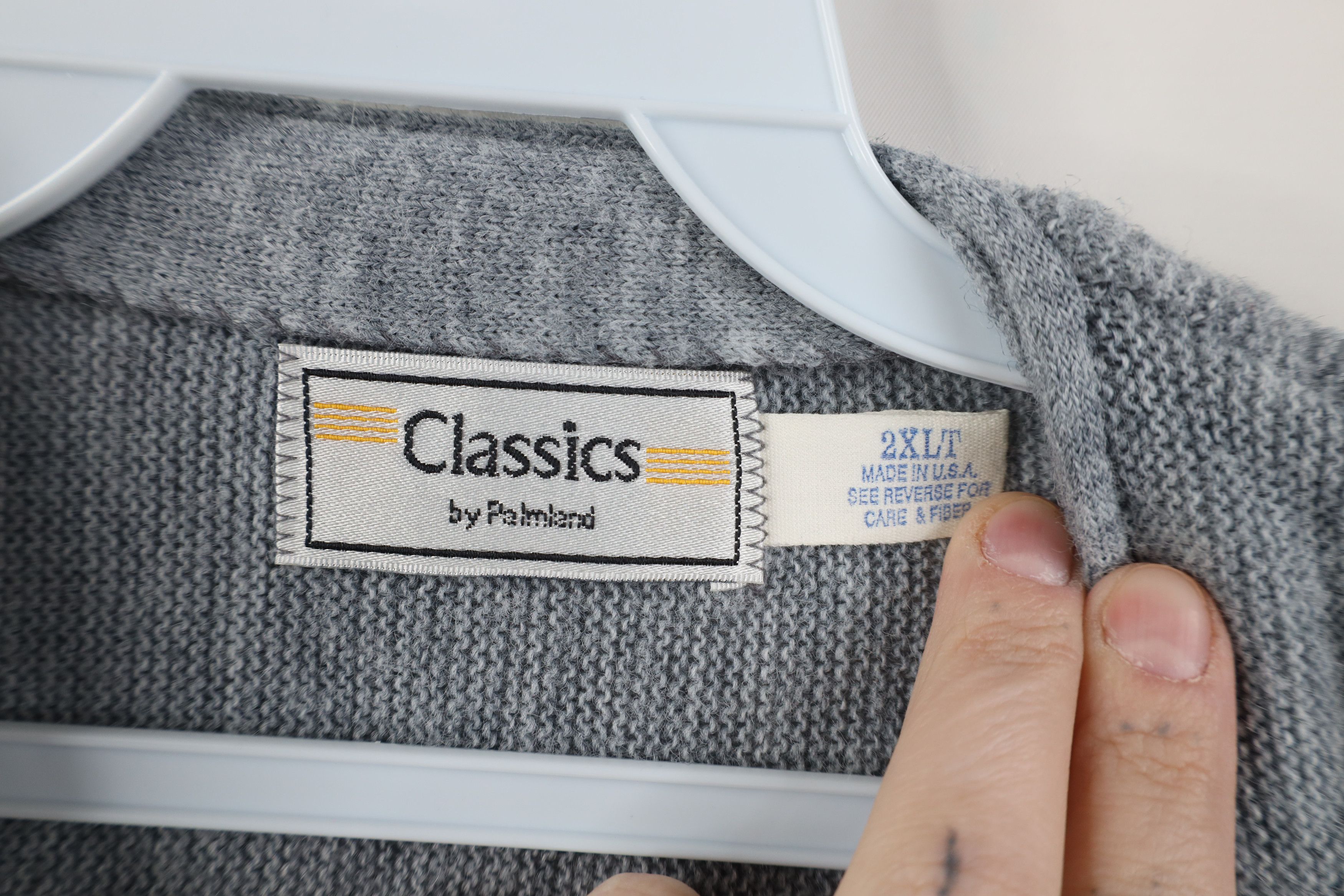 Vintage Vintage 70s Streetwear Cobain Knit Cardigan Sweater Gray USA Size US XXL / EU 58 / 5 - 7 Thumbnail
