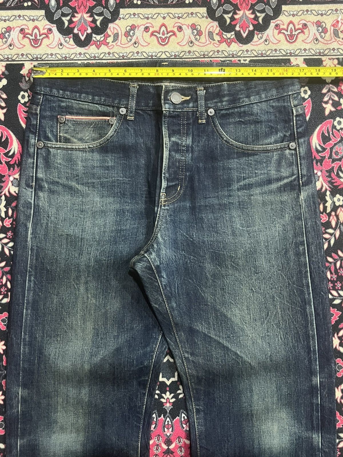 Takeo Kikuchi Vintage Takeo Kikuchi Dark Blue Faded Washed Selvedge Jeans Size US 32 / EU 48 - 15 Thumbnail