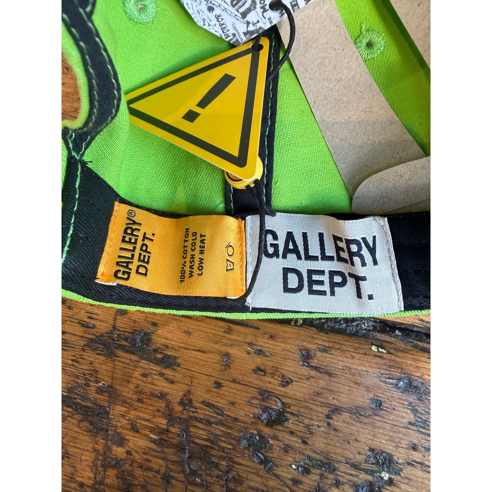 Gallery Dept. Gallery Dept. Lime Green DEPT Logo Embroidered Snapback Hat Size ONE SIZE - 5 Thumbnail
