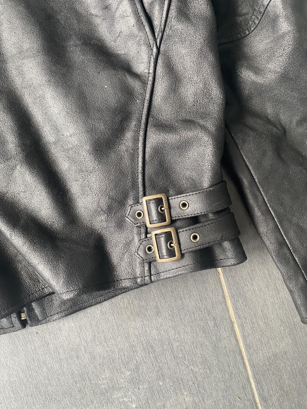 Vintage Vintage Biker Leather Jacket Size US L / EU 52-54 / 3 - 8 Thumbnail