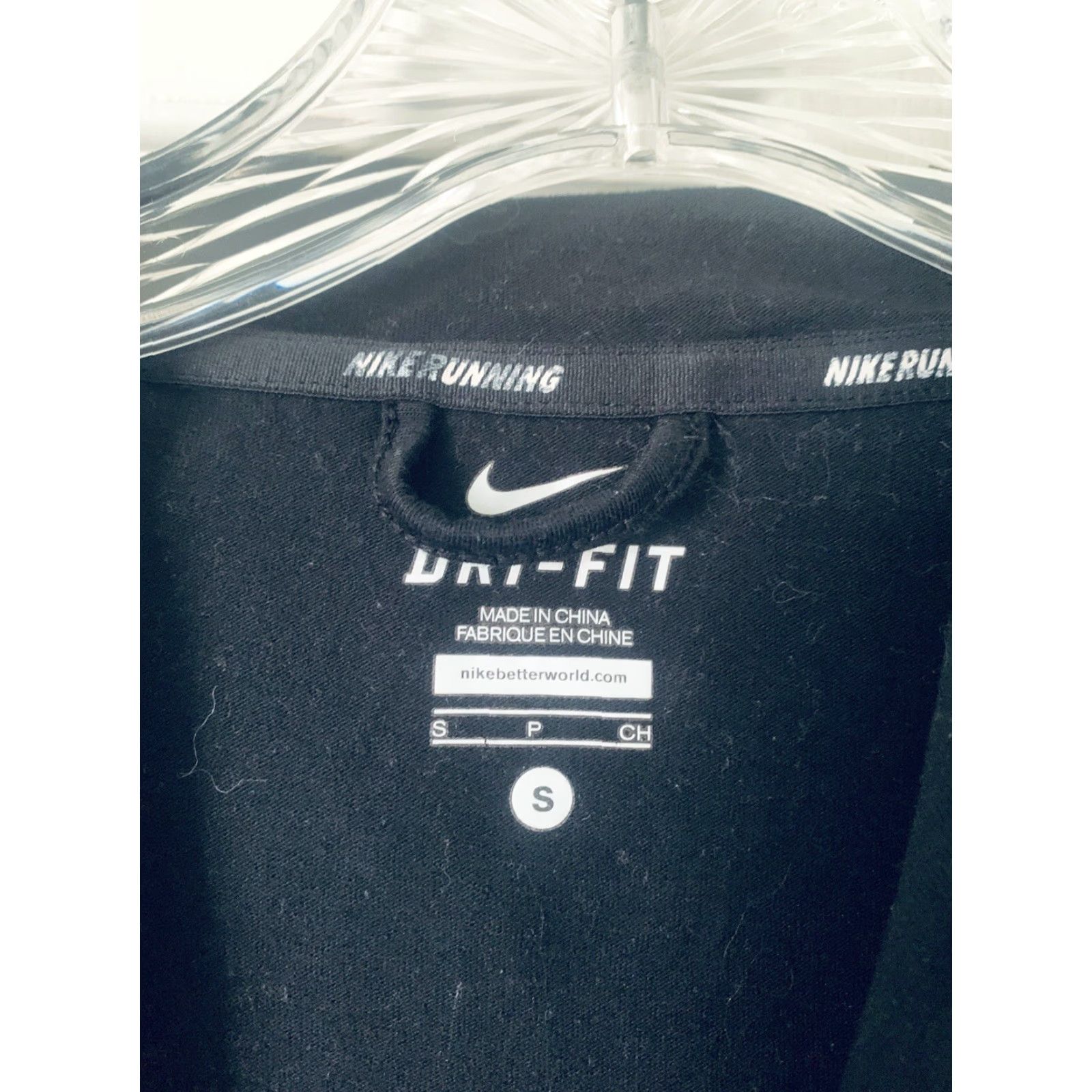 Nike Nike Running Pullover Hoodie Black Foldover Hands Thumbholes Size Small Girls Women S Small Hoodie Dri-Fit Size S / US 4 / IT 40 - 3 Thumbnail