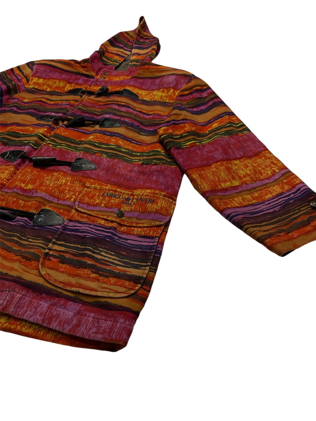 Enrico Coveri Enrico Coveri Multicolor Duffle Jacket Size US L / EU 52-54 / 3 - 2 Thumbnail