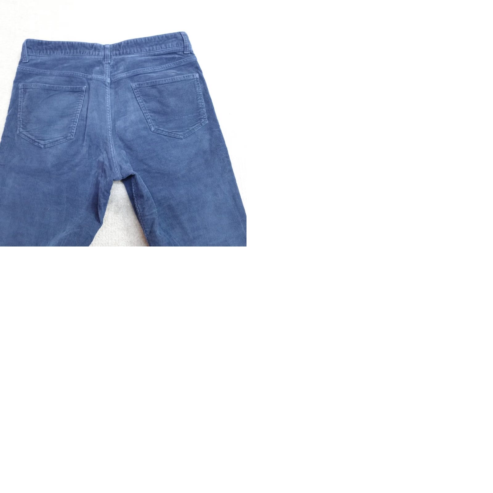 Vintage Spoke Pants 32 x 30 Blue Navy Corduroy Solid Cotton Elastane Made in Portugal Pants Men 32 Inseam 30 Regular Front Flat Chino Navy Blue Size US 32 / EU 48 - 9 Thumbnail
